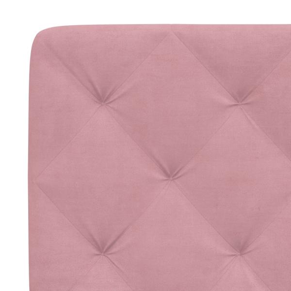 Bett mit Matratze Rosa 80x200 cm Samt