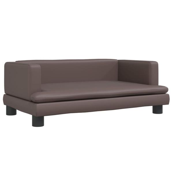 Hundebett Braun 80x45x30 cm Kunstleder