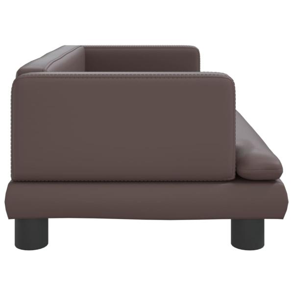 Hundebett Braun 80x45x30 cm Kunstleder