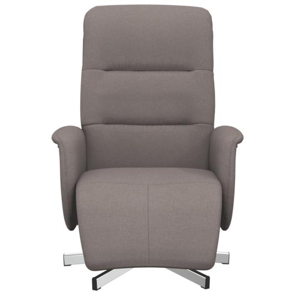 Relaxsessel mit Fußteil Taupe Stoff