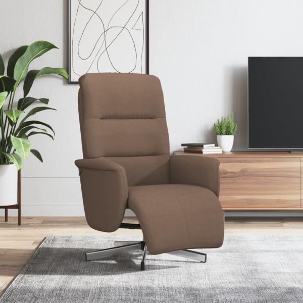 ARDEBO.de - Relaxsessel mit Fußteil Braun Stoff