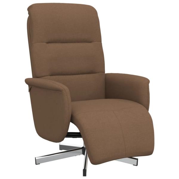 Relaxsessel mit Fußteil Braun Stoff