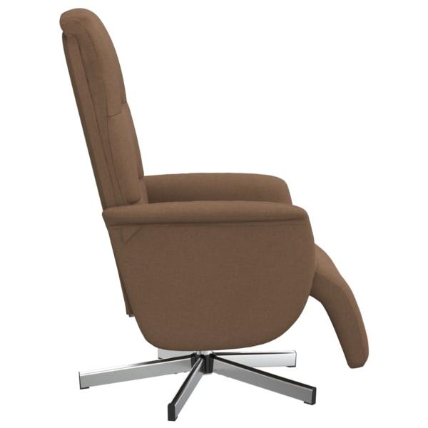 Relaxsessel mit Fußteil Braun Stoff