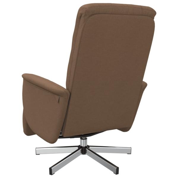 Relaxsessel mit Fußteil Braun Stoff