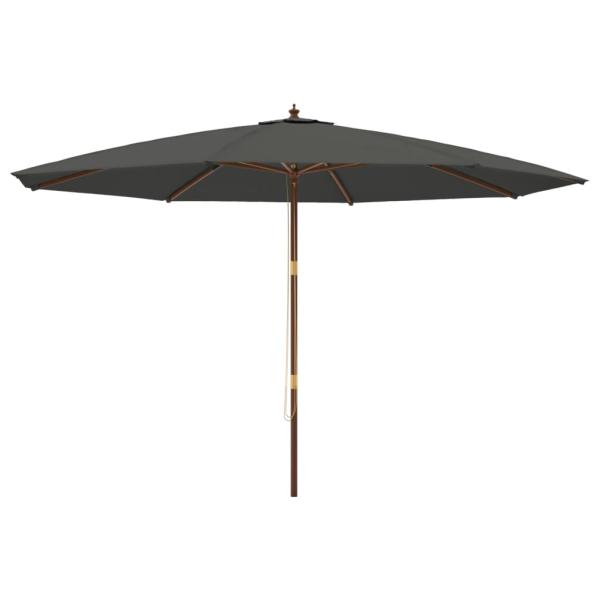 Sonnenschirm mit Holzmast Anthrazit 400x273 cm