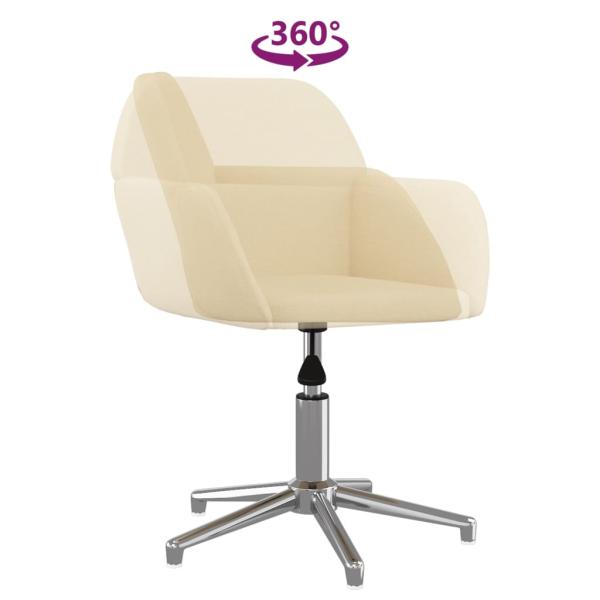 Bürostuhl Drehbar Creme Stoff