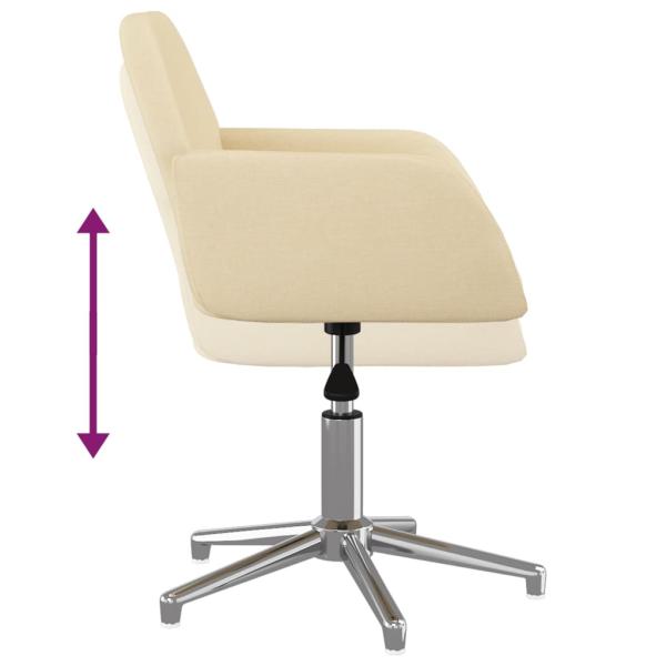 Bürostuhl Drehbar Creme Stoff