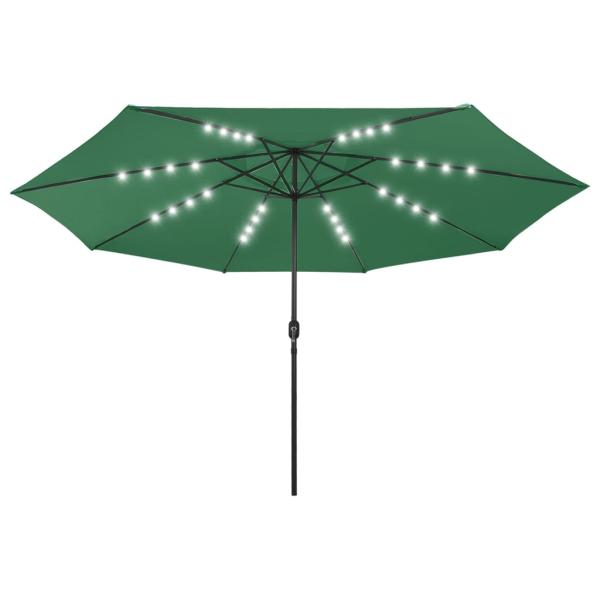ARDEBO.de - Sonnenschirm mit LED-Beleuchtung 400 cm Grün
