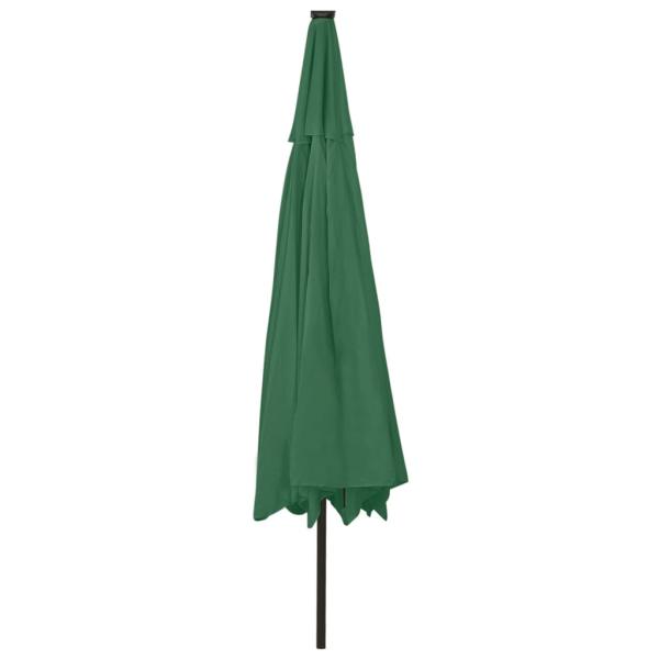Sonnenschirm mit LED-Beleuchtung 400 cm Grün