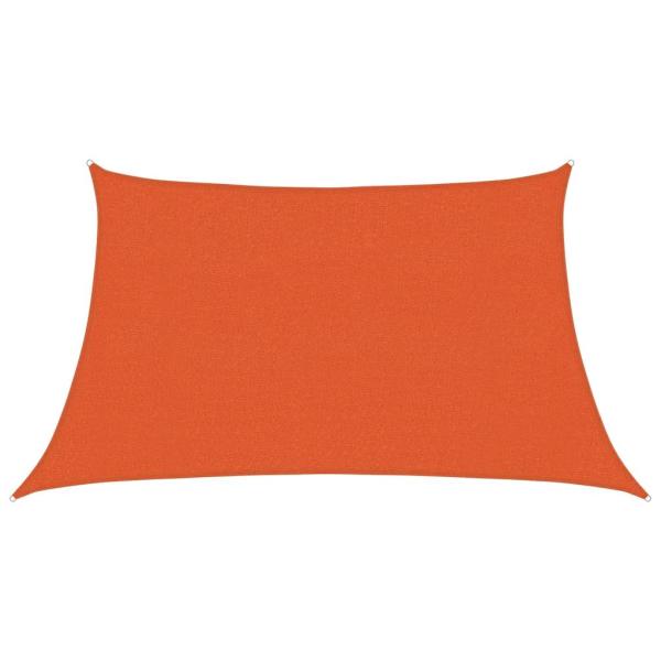 ARDEBO.de - Sonnensegel 160 g/m² Trapezform Orange 3/4x2 m HDPE