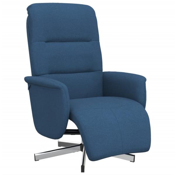 Relaxsessel mit Fußteil Blau Stoff