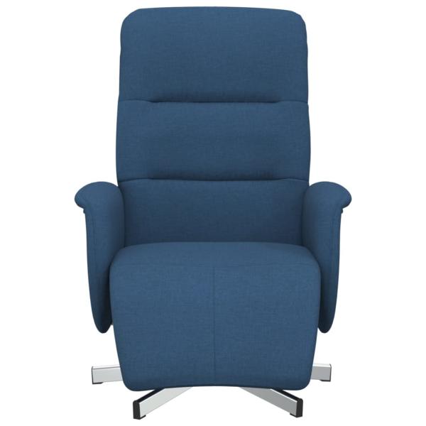 Relaxsessel mit Fußteil Blau Stoff