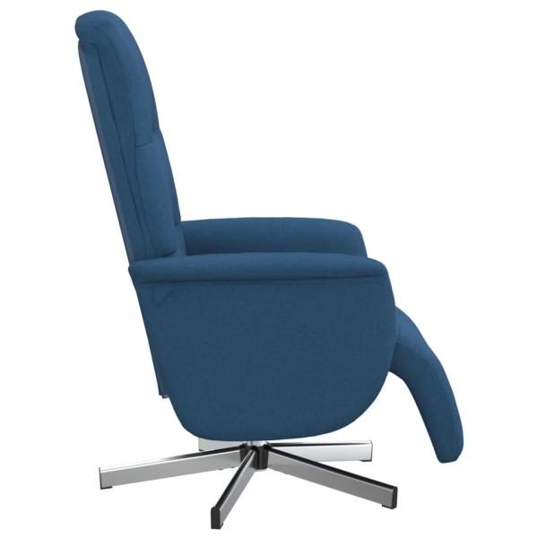 Relaxsessel mit Fußteil Blau Stoff