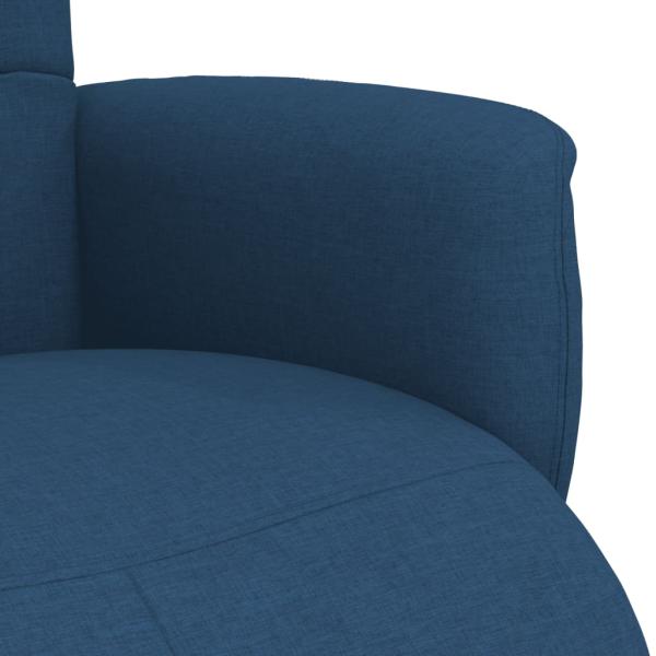 Relaxsessel mit Fußteil Blau Stoff