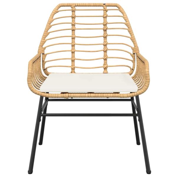 7-tlg. Garten-Essgruppe mit Kissen Braun Poly Rattan Glas