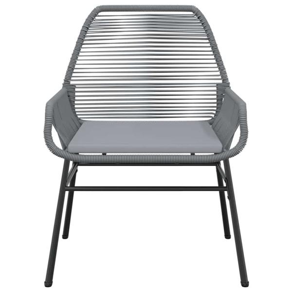 ARDEBO.de - 5-tlg. Garten-Essgruppe mit Kissen Grau Poly Rattan Glas