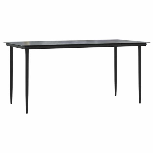 5-tlg. Garten-Essgruppe mit Kissen Grau Poly Rattan Glas