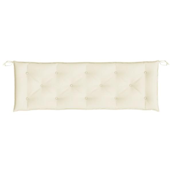 Gartenbank-Auflagen 2 Stk. Cremeweiß 150x50x7 cm Oxford-Gewebe