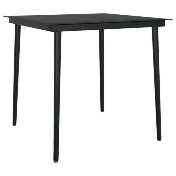 3-tlg. Garten-Essgruppe mit Kissen Grau Poly Rattan