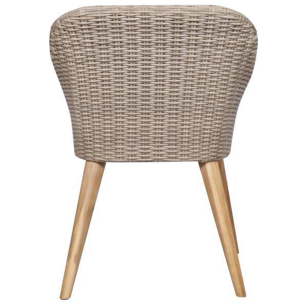 9-tlg. Garten-Essgruppe Poly Rattan Braun