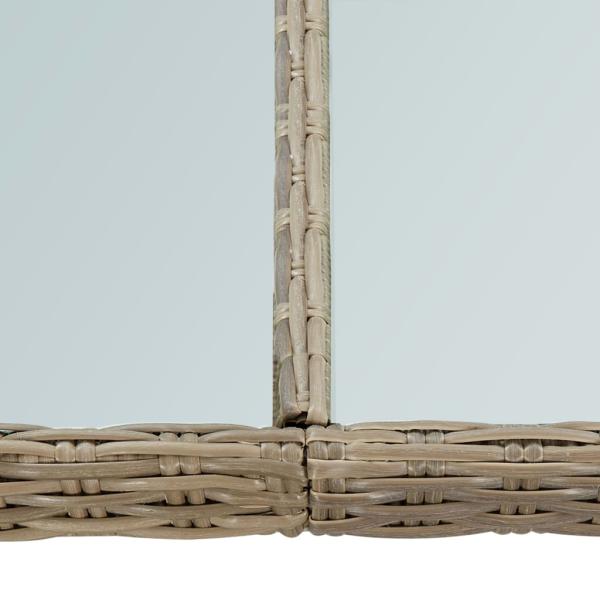 9-tlg. Garten-Essgruppe Poly Rattan Braun