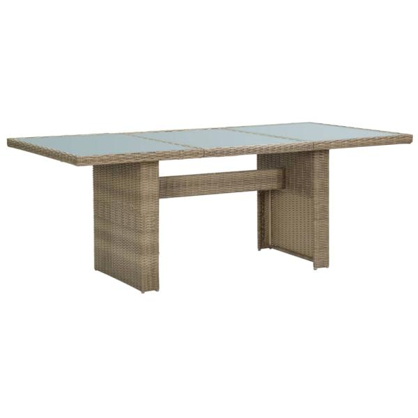 9-tlg. Garten-Essgruppe Poly Rattan Braun