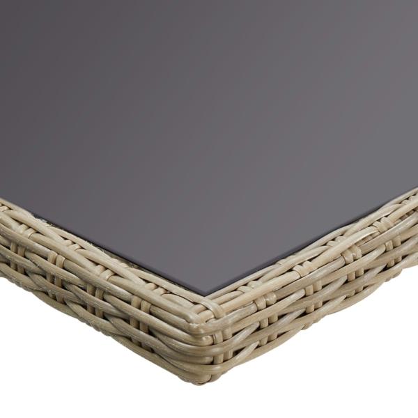 9-tlg. Garten-Essgruppe Poly Rattan Braun