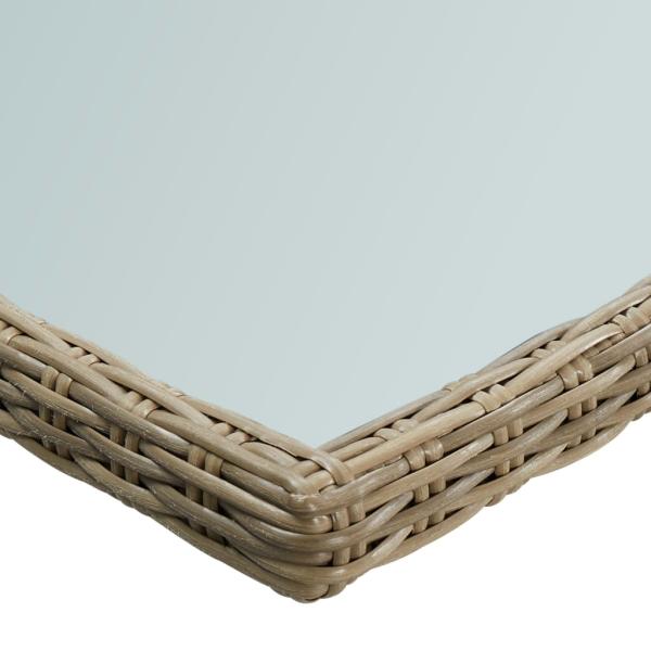 7-tlg. Garten-Essgruppe Poly Rattan Braun