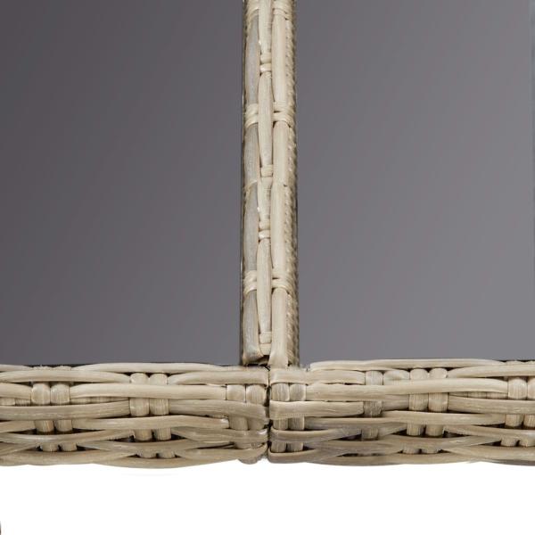 7-tlg. Garten-Essgruppe Poly Rattan Braun