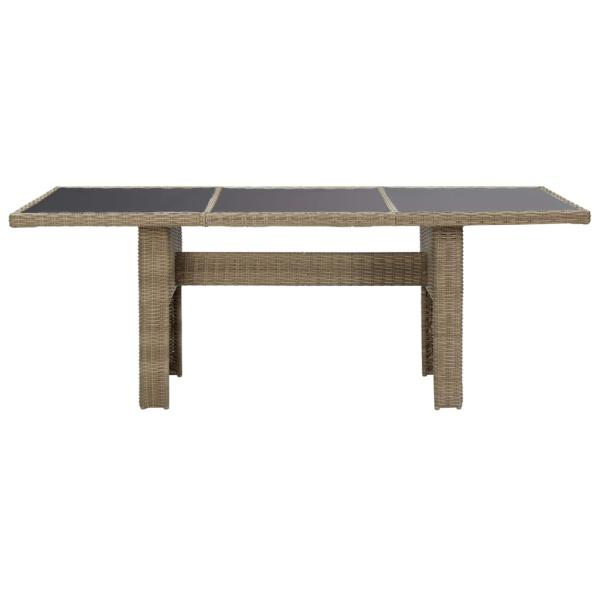 7-tlg. Garten-Essgruppe Poly Rattan Braun