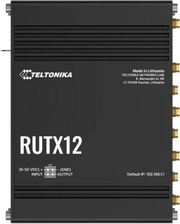 ARDEBO.de Teltonika RUTX12 Industrie-Mobilfunk-Router, DUAL LTE, DUAL-SIM, WLAN und Bluetooth (RUTX12000000)