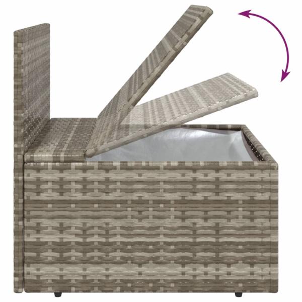 Garten-Mittelsofas 4 Stk. Grau 57x57x56 cm Poly Rattan
