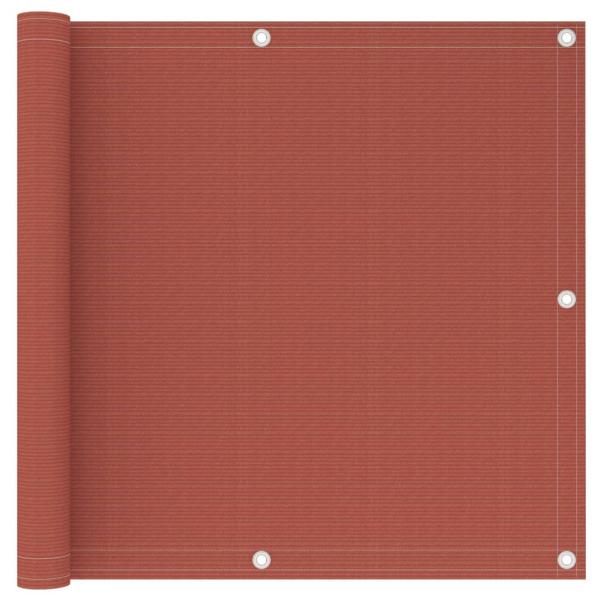 ARDEBO.de - Balkon-Sichtschutz Terracotta-Rot 90x300 cm HDPE
