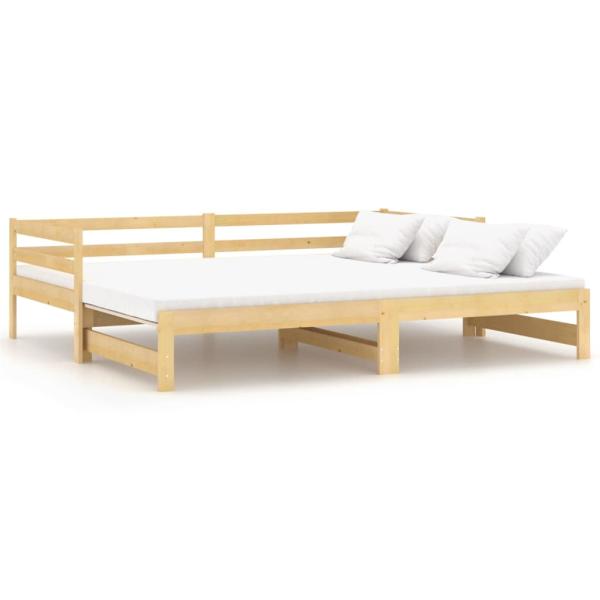 Tagesbett Ausziehbar Massivholz Kiefer 2x(90x200) cm
