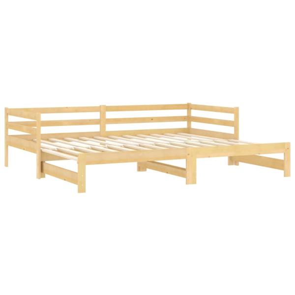 Tagesbett Ausziehbar Massivholz Kiefer 2x(90x200) cm