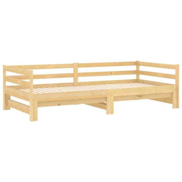 Tagesbett Ausziehbar Massivholz Kiefer 2x(90x200) cm