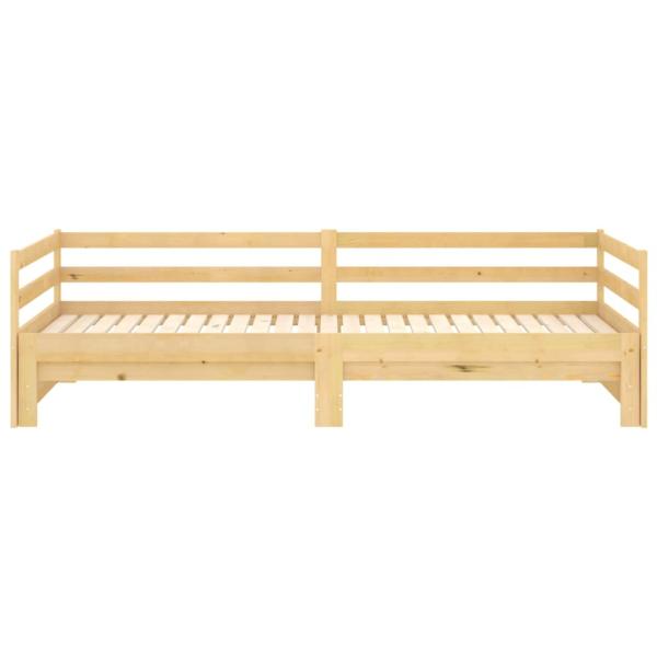 Tagesbett Ausziehbar Massivholz Kiefer 2x(90x200) cm