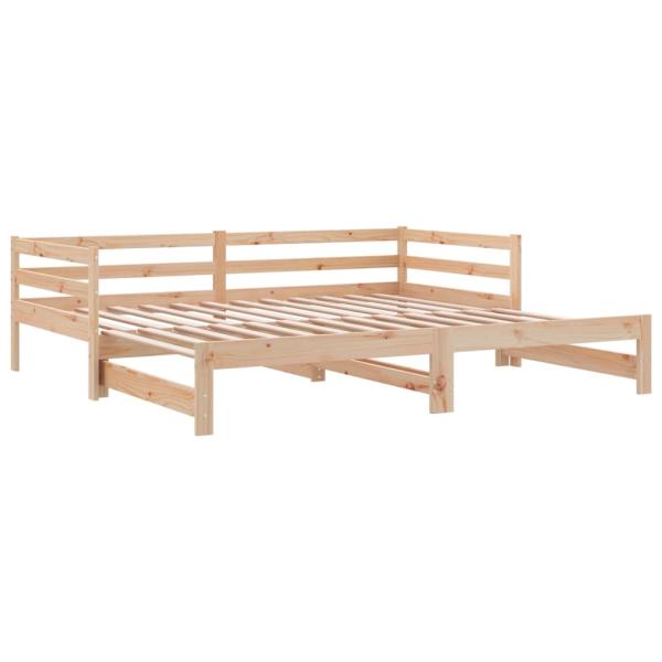 Tagesbett Ausziehbar Massivholz Kiefer 2x(90x200) cm