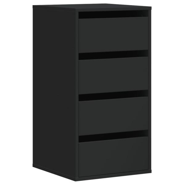 Kommode Schwarz 40x41x76 cm Holzwerkstoff
