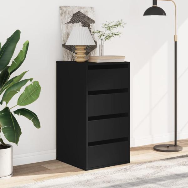 Kommode Schwarz 40x41x76 cm Holzwerkstoff