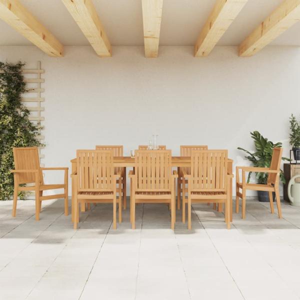 ARDEBO.de - 9-tlg. Garten-Essgruppe Massivholz Teak