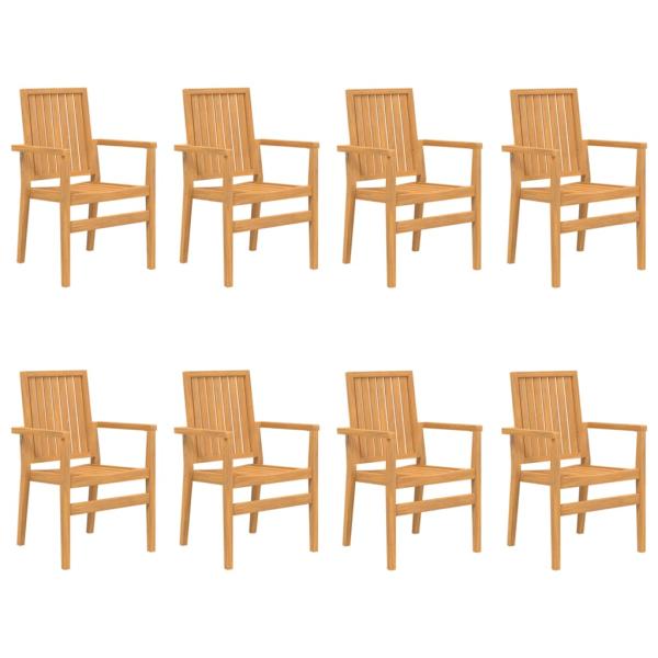 9-tlg. Garten-Essgruppe Massivholz Teak
