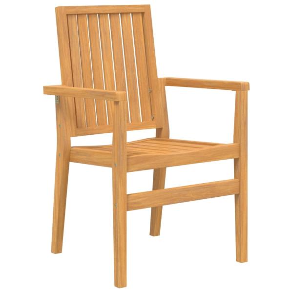 Gartenstühle 8 Stk. Stapelbar 56,5x57,5x91 cm Massivholz Teak