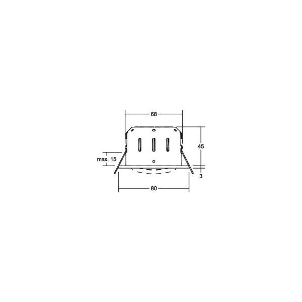 Brumberg INDIWO68 LED-Einbaustrahler dim2warm, 6W, 430lm, 1800-3000K, weiß (12463173)