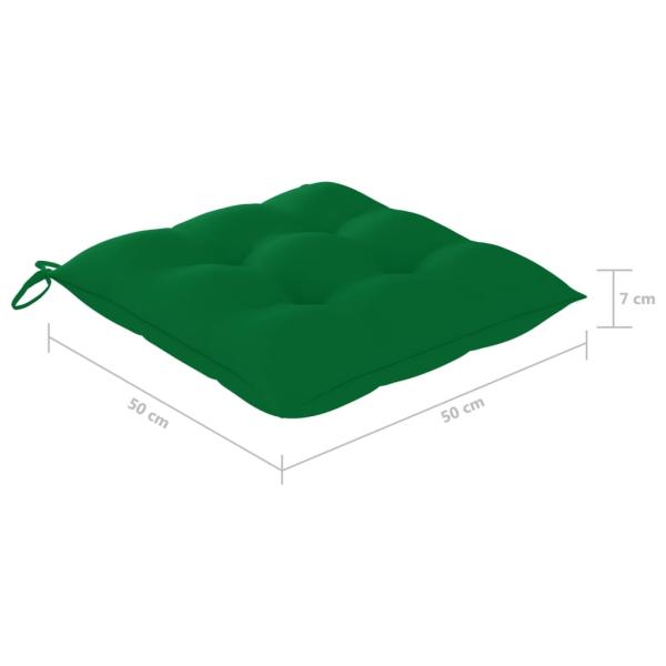 Gartenstühle mit Kissen 2 Stk. Massivholz Akazie und Stahl