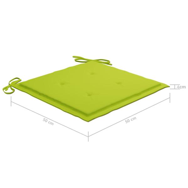 Gartenstühle mit Kissen 2 Stk. Massivholz Akazie und Stahl