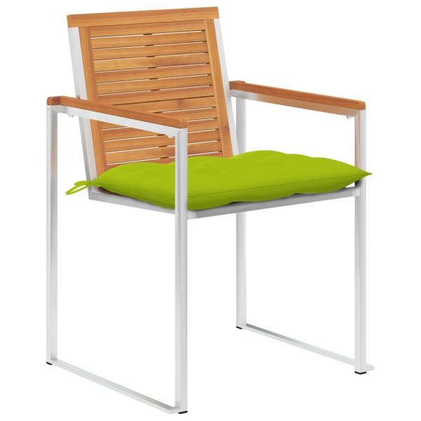 Gartenstühle 6 Stk. mit Kissen Massivholz Akazie