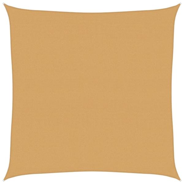 Sonnensegel 160 g/m² Quadratisch Sandfarbe 7x7 m HDPE
