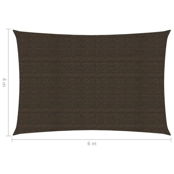 Sonnensegel 160 g/m² Braun 4x6 m HDPE