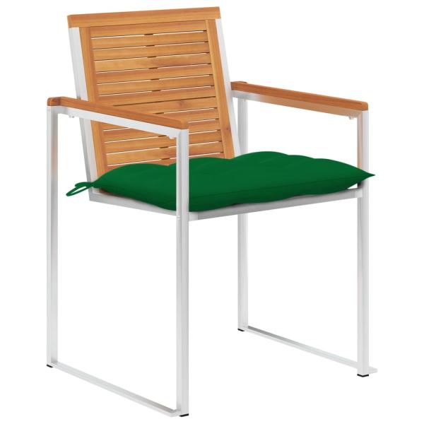 Gartenstühle 6 Stk. mit Kissen Massivholz Akazie